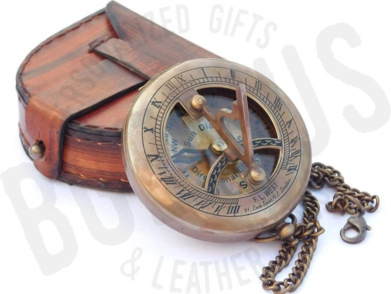 SUNDIAL COMPASS, ENGRAVED Compass, Personalized Compass, religious gift, wedding gift, groomsmen gift, personalized compass, mothers day