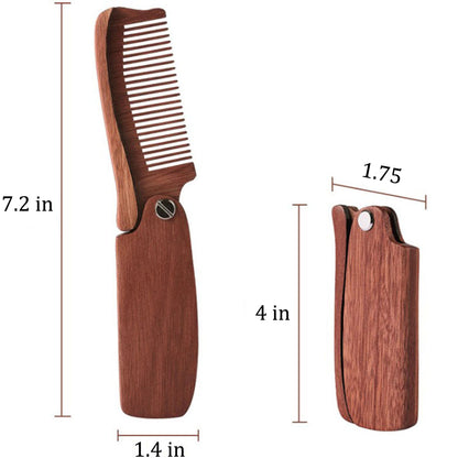 Personalized wood comb, custom beard combs, hair comb, birthday gift, anniversary gift, dopp kit, mens gift, folding comb, fathers day