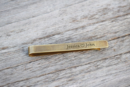 tie bar, tie clip, personalized suit, gifts for him, wedding keepsake, groomsmen gift, suit accessories, personalized gift, fathers day