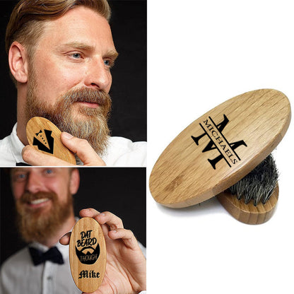 Wooden beard brush, personalized brush, grooming brush, groomsmen gift, mens gift, engraved wooden brush, gift for men, fathers day