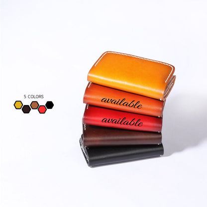 Personalized card holder, vegetable tanned leather, bifold style, hand stitched, leather card holder, business card holder, mothers day