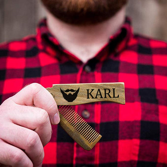 Beard and Hair Comb | Personalized Wooden Comb | SHOPBGENIUS