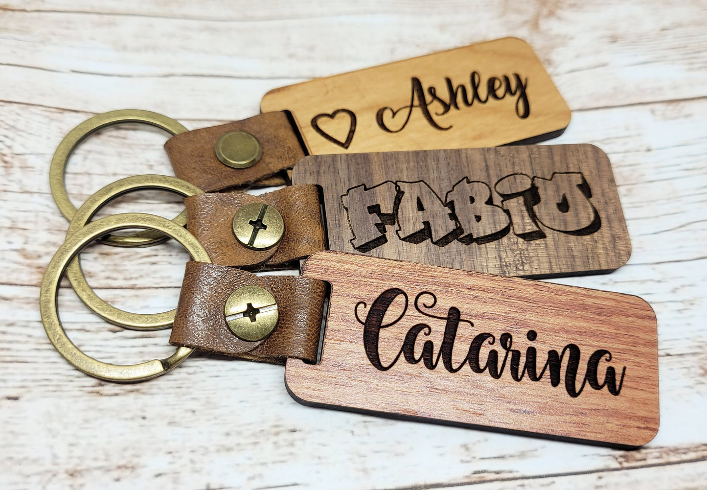 Engraved Custom Wood Keychain - 5th Wooden Anniversary Gift for Husband or Wife - Couples gift, Anniversary Gift, Groomsmen Gift