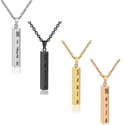 Bar Pendant Necklace | Personalized Bar Necklace | SHOPBGENIUS