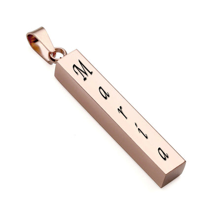 Bar Pendant Necklace | Personalized Bar Necklace | SHOPBGENIUS