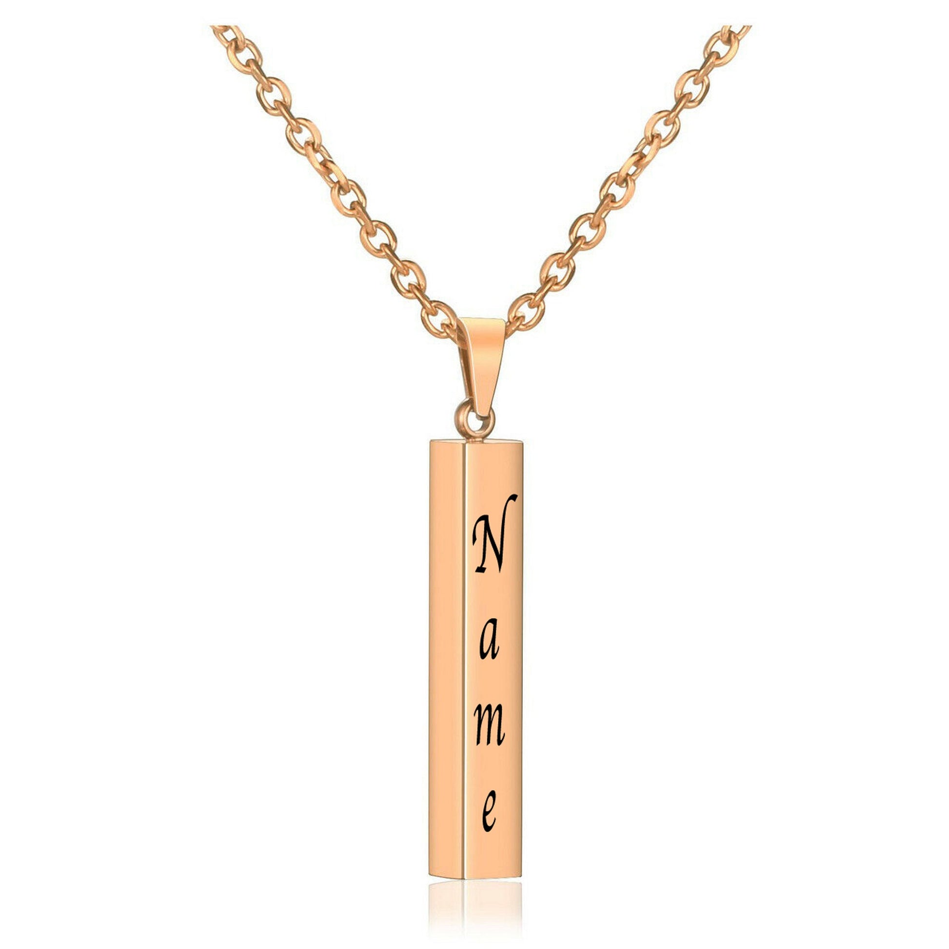 Bar Pendant Necklace | Personalized Bar Necklace | SHOPBGENIUS