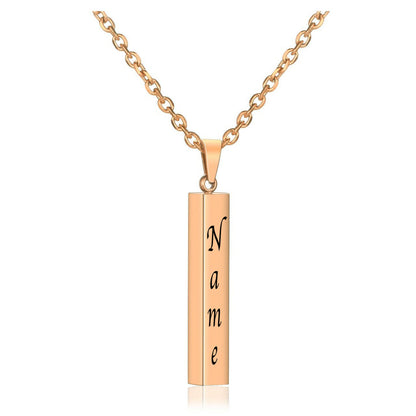 Bar Pendant Necklace | Personalized Bar Necklace | SHOPBGENIUS