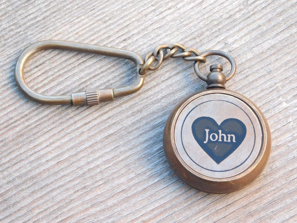 Personalized Keychain Compass | Keychain Personalized | SHOPBGENIUS