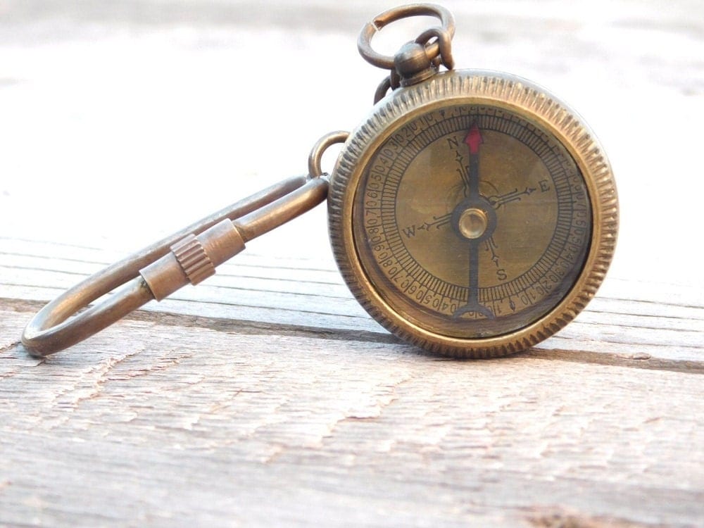 Engraved Nautical Compass