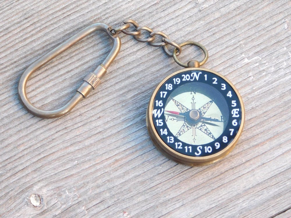 Personalized Keychain Compass | Keychain Personalized | SHOPBGENIUS