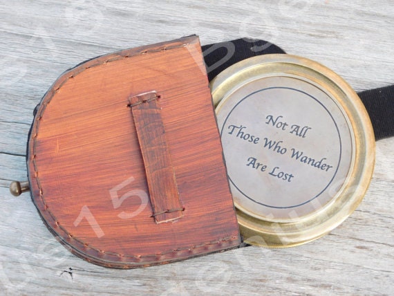 Personalized nautical compass, wooden box or leather pouch, perfect engraved gift for any occasion, groomsmen gift idea, mothers day