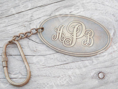 personalized keychain, solid brass custom engraved, monogram or any other text, heavy duty keychain, custom keyring, mothers day